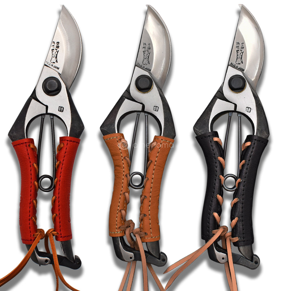 おの義　Ａ型改良剪定鋏　8inch　leather wrap　series