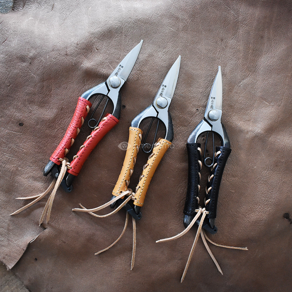 おの義　剪定芽切鋏　7inch　leather wrap　series