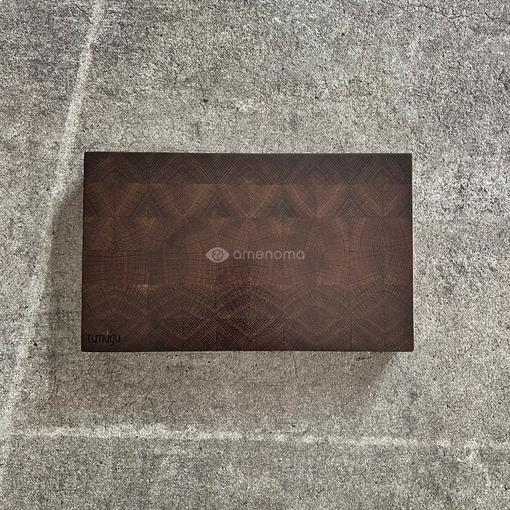 tumugu endgrain cutting board スモークドオーク S