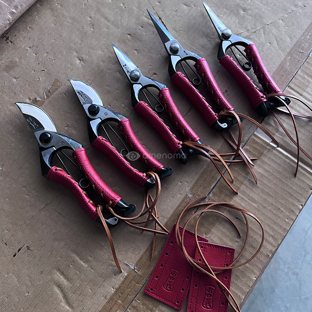 おの義刃物 leather wrap RED　series