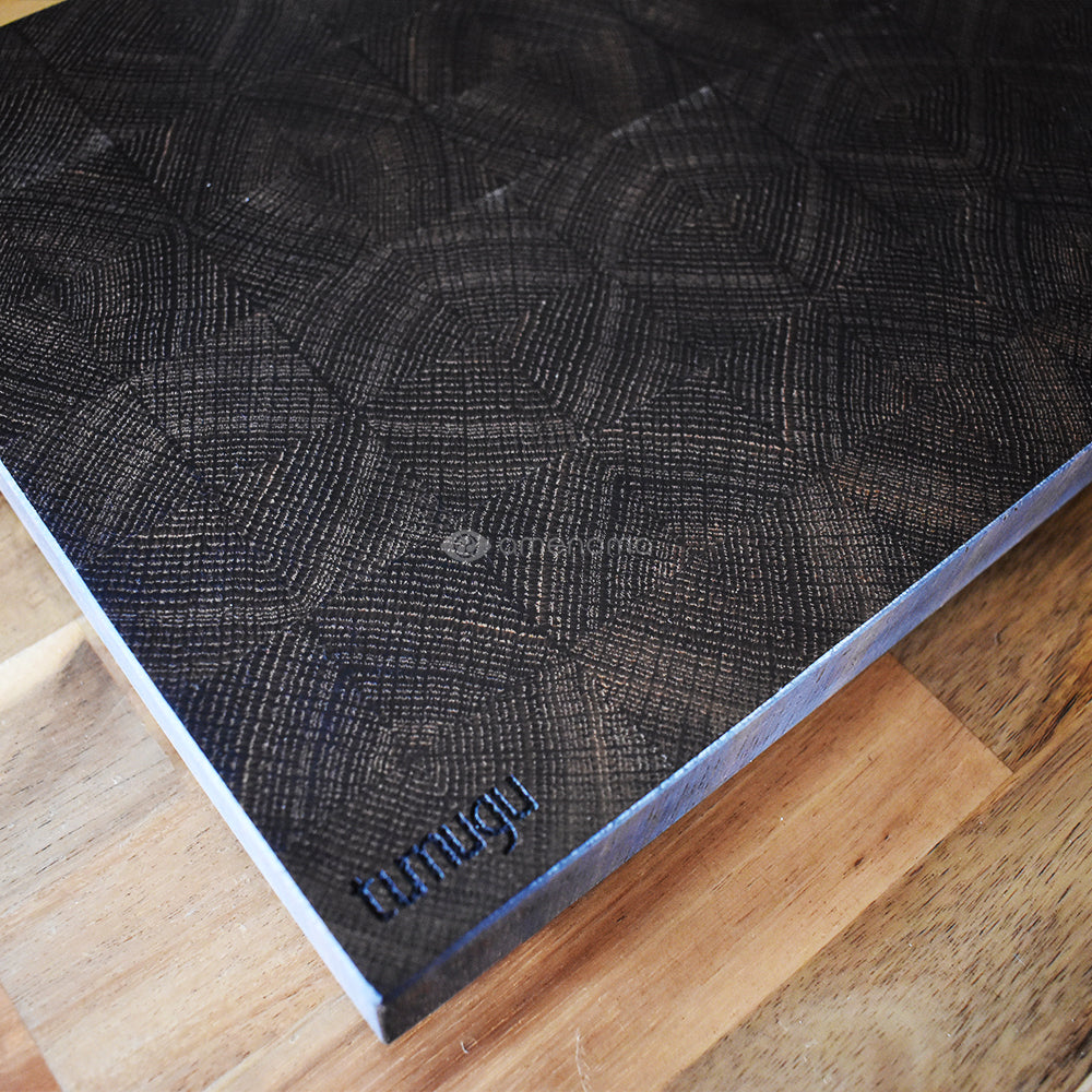 tumugu endgrain cutting board スモークドオーク M