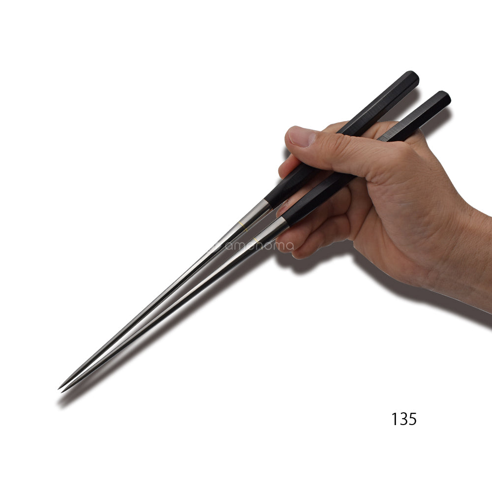 プロ用 ステンレス盛箸180mm 白茶水牛柄 プロ用 ステンレス盛箸180mm 白茶水牛柄
