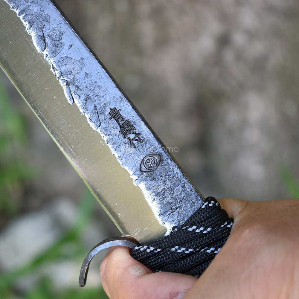amenoma　Bushcraft knife 100　青鋼２号　鍛造両刃