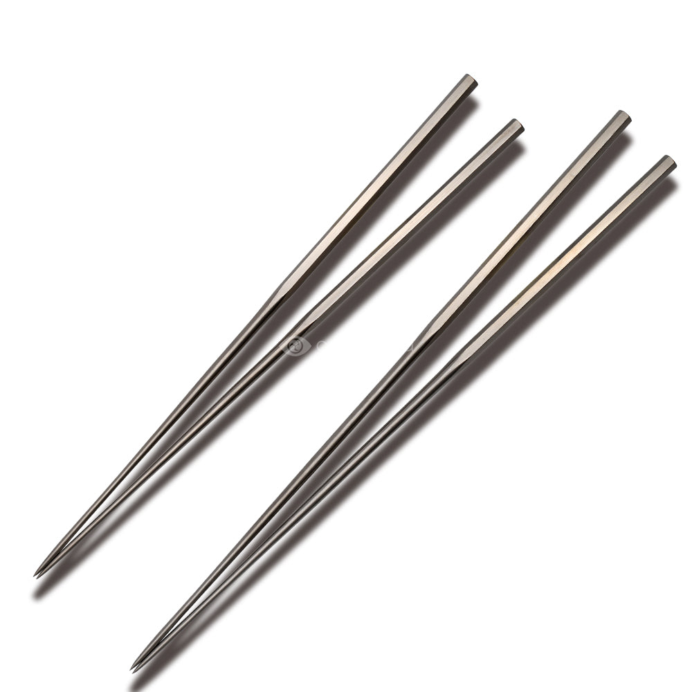盛箸 本焼ステンレス六角盛箸（150.180mm）金口製作所